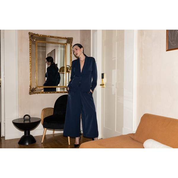 KATALEYA NAVY BLUE TROUSERS