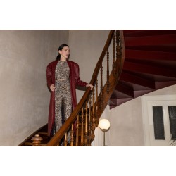 KINLEY FAUX LEATHER COAT
