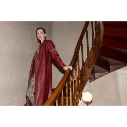 KINLEY FAUX LEATHER COAT